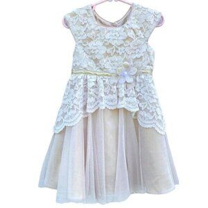 Jona Michelle Lace & Gold Tulle Party Dress Size 3T